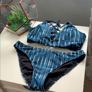 navy blue moon bikini set